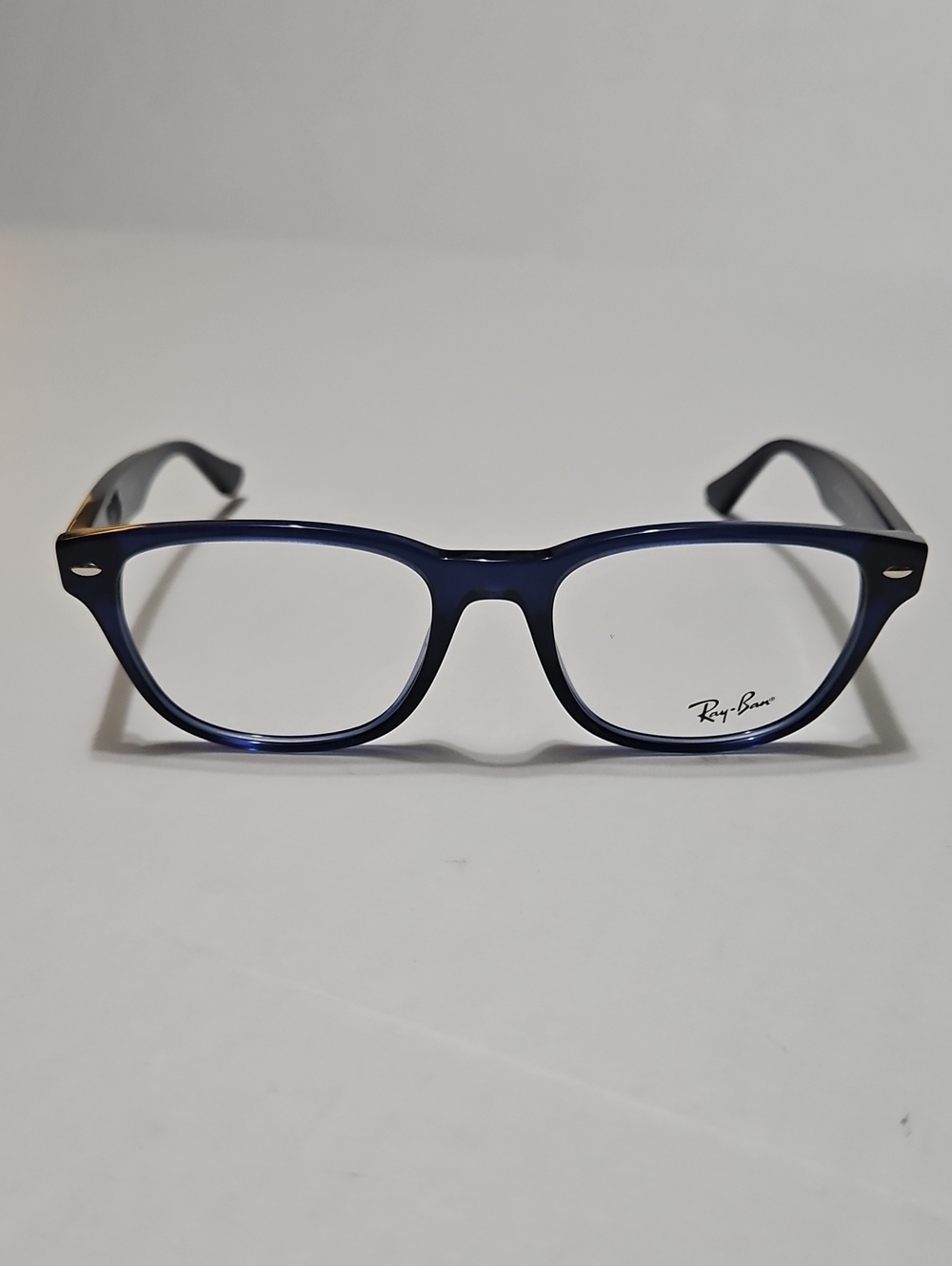 Ray-Ban RB5414 8222 Transparent Blue Rectangular Eyeglass Frames 54 19 145
